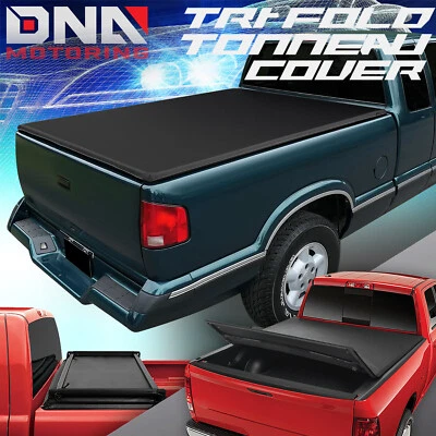 FOR 1994-2004 GMC SONOMA CHEVY S10 6' TRI-FOLD SOFT TRUNK BED TONNEAU COVER KIT - Image 1 of 4