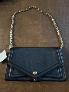 Aimee Kestenberg Solstice Convertible Clutch Black Purse With Gold $248.00 New - Picture 1 of 6