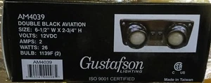 Gustafson Double Black Aviation Lights New in Box (AM4039) Duel Swivel Heads - Bild 1 von 4