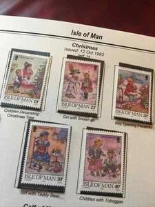 Isle Of Man Mint Stamps Set 12 OCT 1993 CHRISTMAS Children Mint - Picture 1 of 3