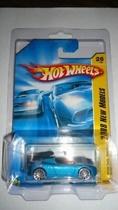 Hot wheels Tesla Roadster Blue 2008 New Models In Protector - Picture 1 of 2