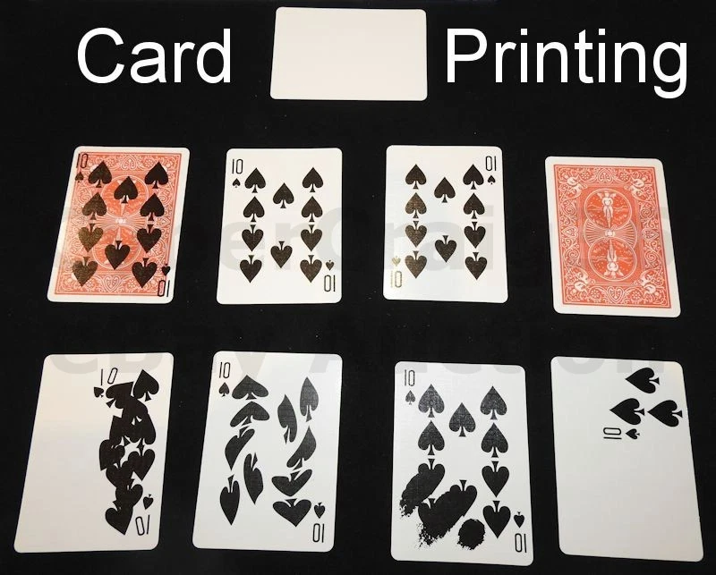 BLANK CARD PRINTING RED BACK GIMMICK GAFF INSTANT 10 OF SPADES PRINT MAGIC TRICK - Image 1 of 3
