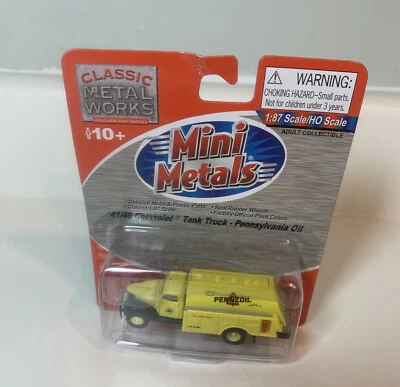 Mini Metals HO Scale 41/46 Chevrolet Tank Truck Pennsylvania Oil Pennzoil 30335 - Image 1 of 4