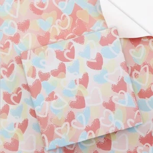 Valentine's Day Wrapping Paper Love Heart Wrapping Paper Pink Blue Gift Wrap ... - Picture 1 of 7