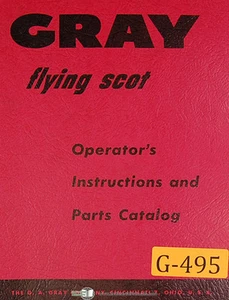 Gray Flying Scot, manual de instrucciones y lista de piezas de los operadores de cepilladora - Imagen 1 de 3
