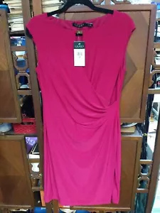 Abito Lakehouse Lauren Ralph Lauren rosso con nodo intrecciato.TG: 12 nuovo con etichette - Foto 1 di 4