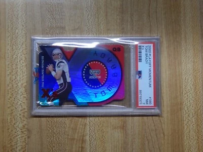 Tarjeta troquelada 2000 Playoff Momentum X's Tom Brady novato PSA 7 #180 120/199 XS Foto 1 de 4