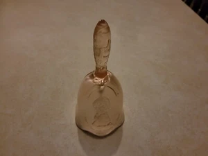Vintage Fenton Frosted Pink Now I Lay Me Down to Sleep Prayer Bell - Picture 1 of 6
