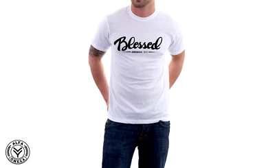 Camiseta Blanca Gráfico Bendito Foto 1 de 2