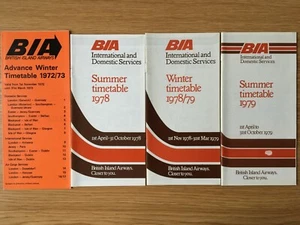 Konvolut 4 verschiedene BRITISH ISLAND AIRWAYS Fahrpläne 1972-'79 Fahrplan Fahrplan - Bild 1 von 1
