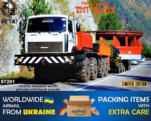 Volat MZKT74132 Truck-Tractor 1/87 Scale Plastic Model Kit ZZ Modell 87201 - Imagen 1 de 12