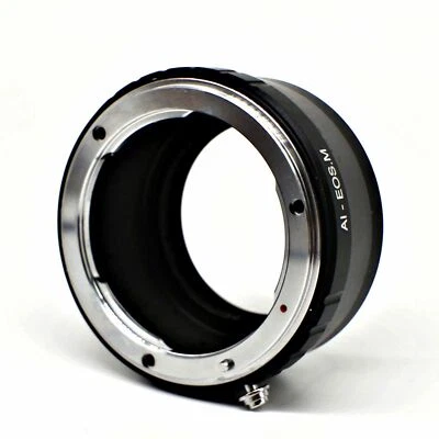 Ai-EM Adapter Ring For Nikon F Mount AI D lens to Canon EF-M EOS M M5 Camera - Image 1 of 3