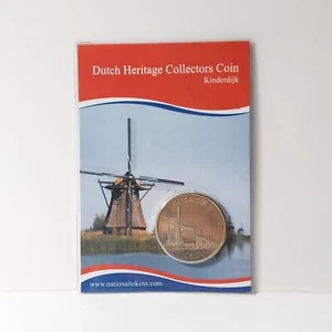 Dutch Heritage Collectors Coin Kinderdijk Windmills Netherlands South Holland - Picture 1 of 4