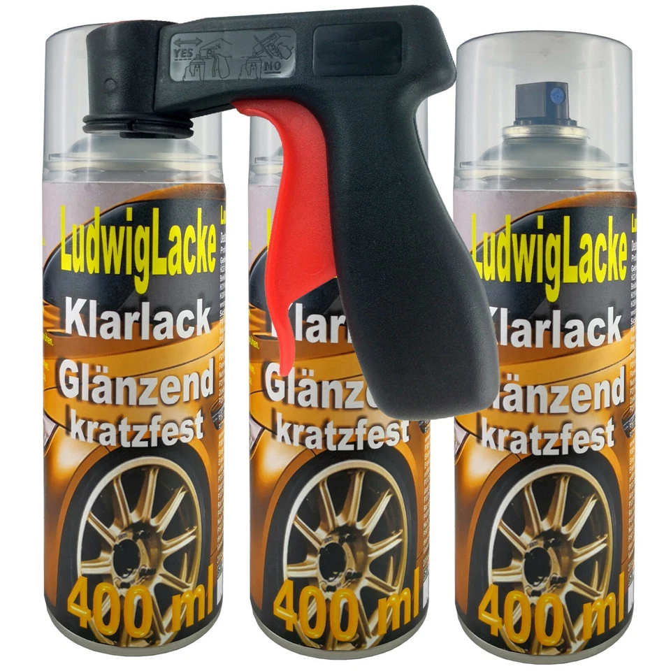 Klarlack kratzfest 3 Spray Glänzend 400ml Made Germany Rostschutz &Haltegriff - Bild 1 von 1