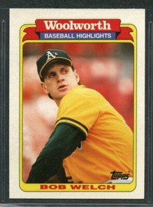1991 Topps Woolworth Highlights - #4 - Bob Welch - Oakland Athletics