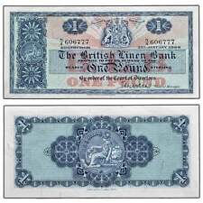 Scotland British Linen Bank 1966 1 One Pound Note - Crisp EF