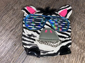 Claire’s Zebra pink black blue sunglasses wallet w chains hip hop nwot - Picture 1 of 5