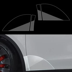 Front Door Panel Paint Protection Clear Film Scratch Fit For Tesla Model Y 20-23 - Picture 1 of 4