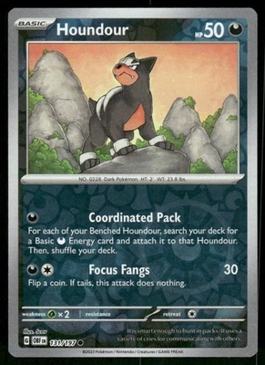 Houndour - 131/197 Common Normal NM Pokemon SV03: Obsidian Flames - Image 1 of 2