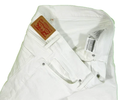 Women's Levi's Shorts White Premium Stretch Denim Tag 28 measured Size 27 - Image 1 of 4