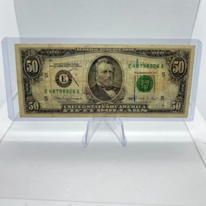 Old Design $50 Dollar Bill Series 1990 (48798926) Old US Paper Currency - Picture 1 of 3