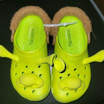Crocs DreamWorks Shrek Niños Talla 2J/2Y Zapatos Clásicos Zueco Piel Sintética Zapatos Agua Foto 1 de 4