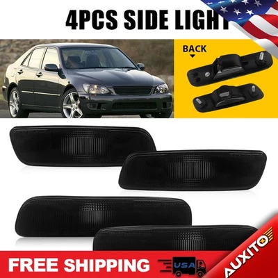 For 2001-2005 Lexus IS300 Lens Smoked LED Side Lamp Marker Light Housing 4X ONLY - Image 1 of 4