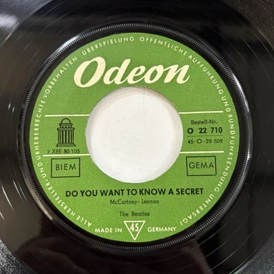 The Beatles – Do You Want To Know A Secret - 1964 Germany Odeon 7" -O 22 710 - Image 1 of 2