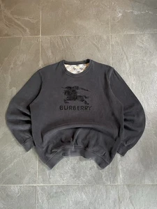 Burberry Corduroy Jumper Sweater Men’s Medium (M) Black Sweatshirt 100% Cotton - Picture 1 of 6