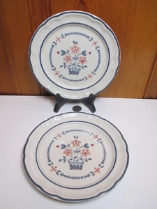 Set of 2 Hearthside Cumberland Brambleberry 7 3/4" Salad Plates Stoneware Floral - Picture 1 of 6