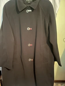 Gabardina London Fog para mujer negra de madera talla 1X - Imagen 1 de 6