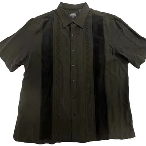 Camicia Nat Nast Luxury Originals misto lino seta uomo taglia XXL nera - Foto 1 di 8