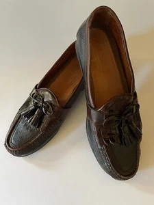 Johnston Murphy Men's Loafers Black Brown Kiltie Tassel SZ 9M Exc. Cond. - Picture 1 of 6