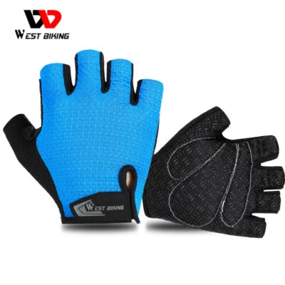 WEST BIKING Guantes de Ciclismo Medio Dedo Amortiguadores Transpirables Bicicleta Guantes Cortos Foto 1 de 4