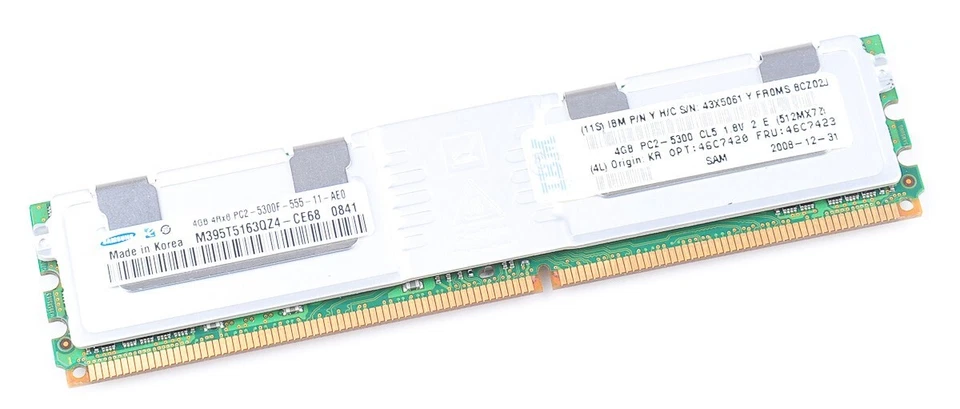 IBM 4GB 4Rx8 PC2-5200F DDR2 Server-Ram Modulo Fb-Dimm ECC - 46C7423/46C7420 - Immagine 1 di 1