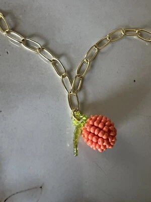 Collar colgante Madewell naranja con cuentas nuevo con etiquetas Foto 1 de 4