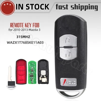 Nuevo para Mazda 3 2010-2013 llave inteligente de 5 puertas 3B WAZX1T768SKE11A03 con llave de chip Foto 1 de 4