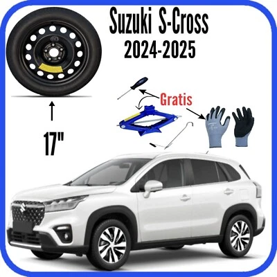 Ruotino Di Scorta 5Fori 17" Per Suzuki S-Cross Cric Guanti Cacciavite Dot 2024 - Imagen 1 de 4