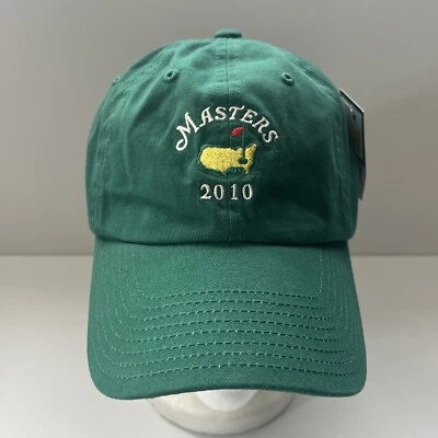 Chapéu Masters Golf 2010 Augusta National verde americano alça boné agulha novo com etiquetas - Imagem 1 de 4