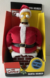 2004 Gemmy Simpsons Santa Homer Figure Talking Santa In Chimney Christmas, WORKS - Picture 1 of 8