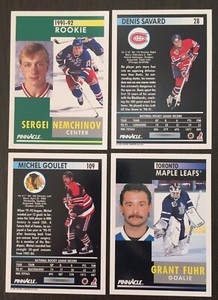 (VA) 1991-92 Pinnacle Hockey Singles 211-420*Select Your Cards 🔽