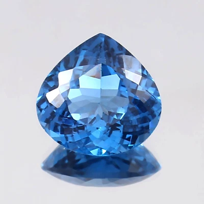 Piedra preciosa suelta corte corazón turmalina azul mozambique impecable natural de 15,40 quilates Foto 1 de 4