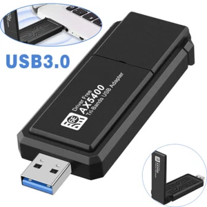 WiFi6E Tri-band AX5400 USB3.0 Adapter WiFi 2,4 GHz + 5 GH + 6GHz Sieć bezprzewodowa nowa - Zdjęcie 1 z 10