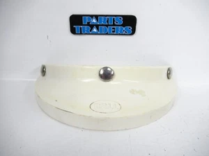 Visera de casco de motocross Bell vintage genuina 520 3 blanco a presión - Imagen 1 de 2