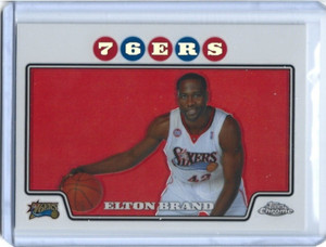 Elton Brand Philadelphia 76ers 2008-09 Topps Chrome Basketball Refractor #42