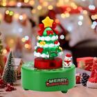 Green Christmas Tree Music Box 360 Rotating For Indoor Bedroom Decoration