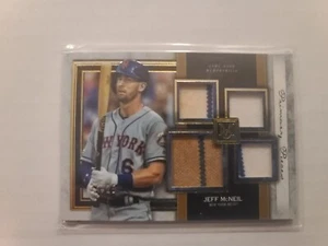2020 Topps Museum Jeff McNeil Primary Pieces Quad Relic Gold 14/25 New York Mets - Picture 1 of 2