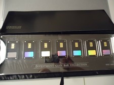 INVESTMENT COIN BAR COLLECTION 2009 - 7 x 1g 999 Goldbarren in PP - MALAWI
