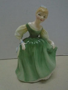 Royal Doulton Fair Maiden HN 2211 1966 Figurine  Dress England Bone China Green - Picture 1 of 3