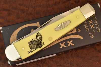 CUCHILLO TRAMPERO CASE XX EE. UU. AMARILLO TAMAÑO COMPLETO 3254 SS 2024 PAVO BARBA LARGA CAZADOR Foto 1 de 4